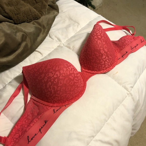 PINK (Victoria Secret) pink cheetah print bra - Picture 1 of 6